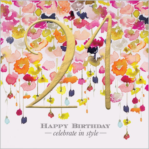 Picture of HAPPY BIRTHDAY 21 YEARS CARD